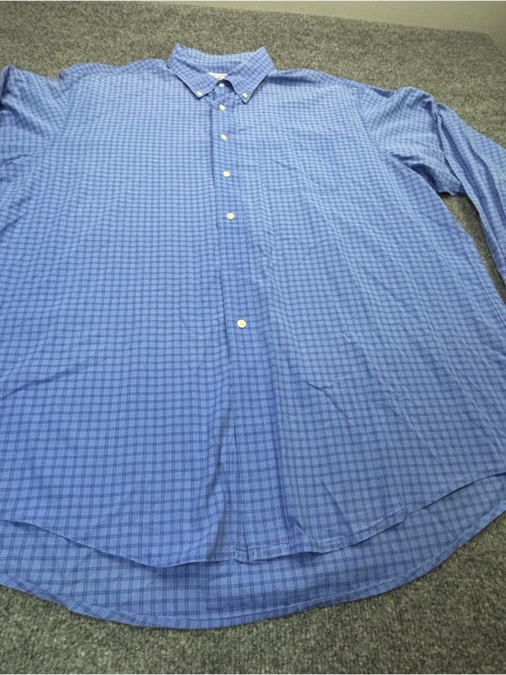Brooks Brothers Sport Shirt Mens XL Blue Plaid All Cotton Button Down Business - Picture 5 of 11